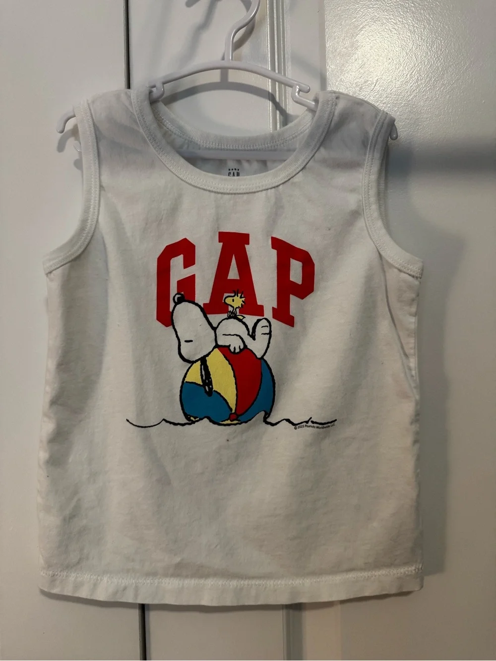 GAP Kids White Snoopy Tank Top